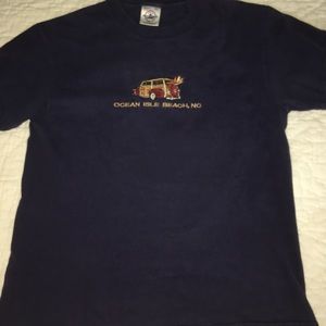 Navy Embroidered Ocean Isle Beach T-shirt